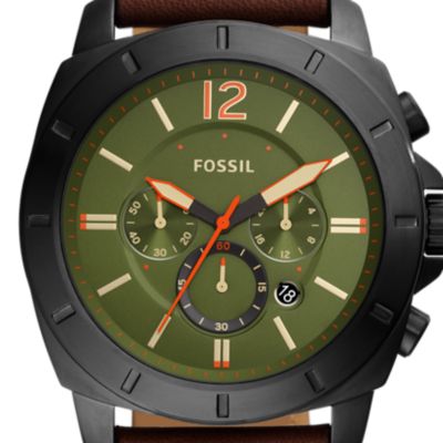 Privateer Chronograph Dark Brown Leather Watch