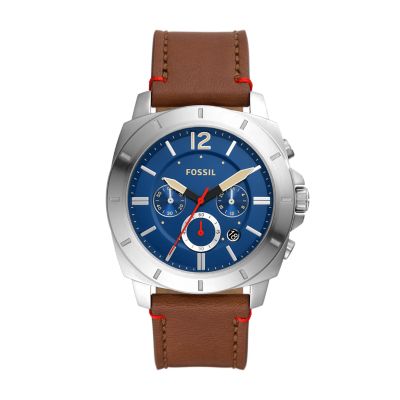 Privateer Chronograph Brown Leather Watch