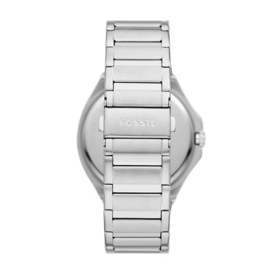 Evanston Solar Powered Stainless Steel Watch BQ2765 Fossil