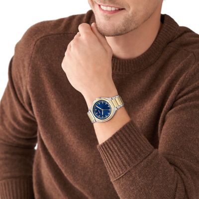 Evanston Solar-Powered Two-Tone Stainless Steel Watch