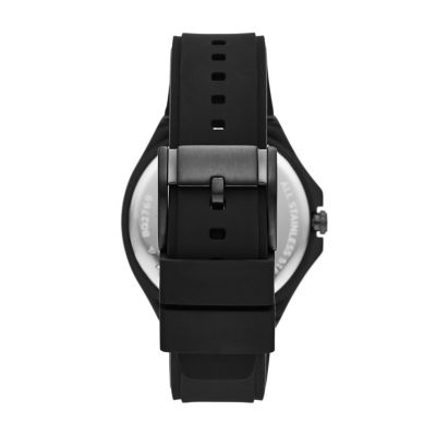 Evanston Solar Powered Black Silicone Watch BQ2769 Fossil