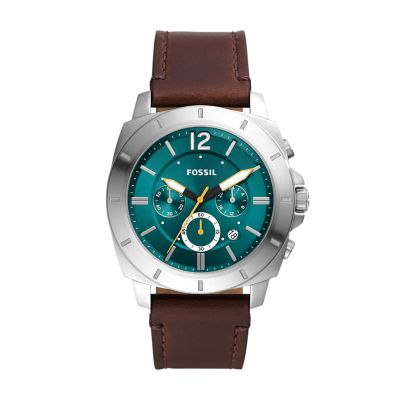 Privateer Chronograph Brown Leather Watch