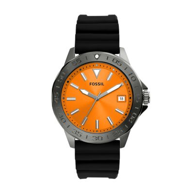 Orange fossil watch sale