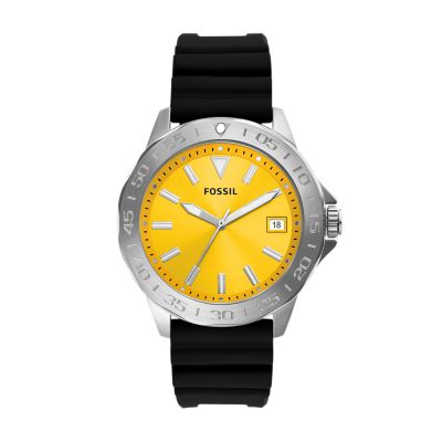 Fossil 2024 watch yellow