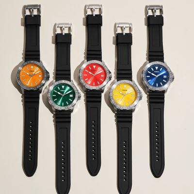 Bannon Three-Hand Date Black Silicone Watch - BQ2782 - Watch Station