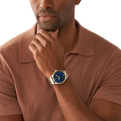 Fossil two tone hot sale mens watch