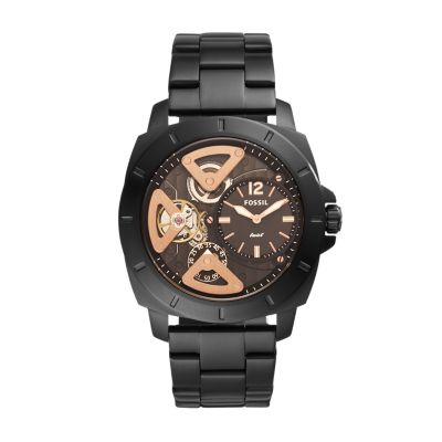 Matte black fossil watch new arrivals