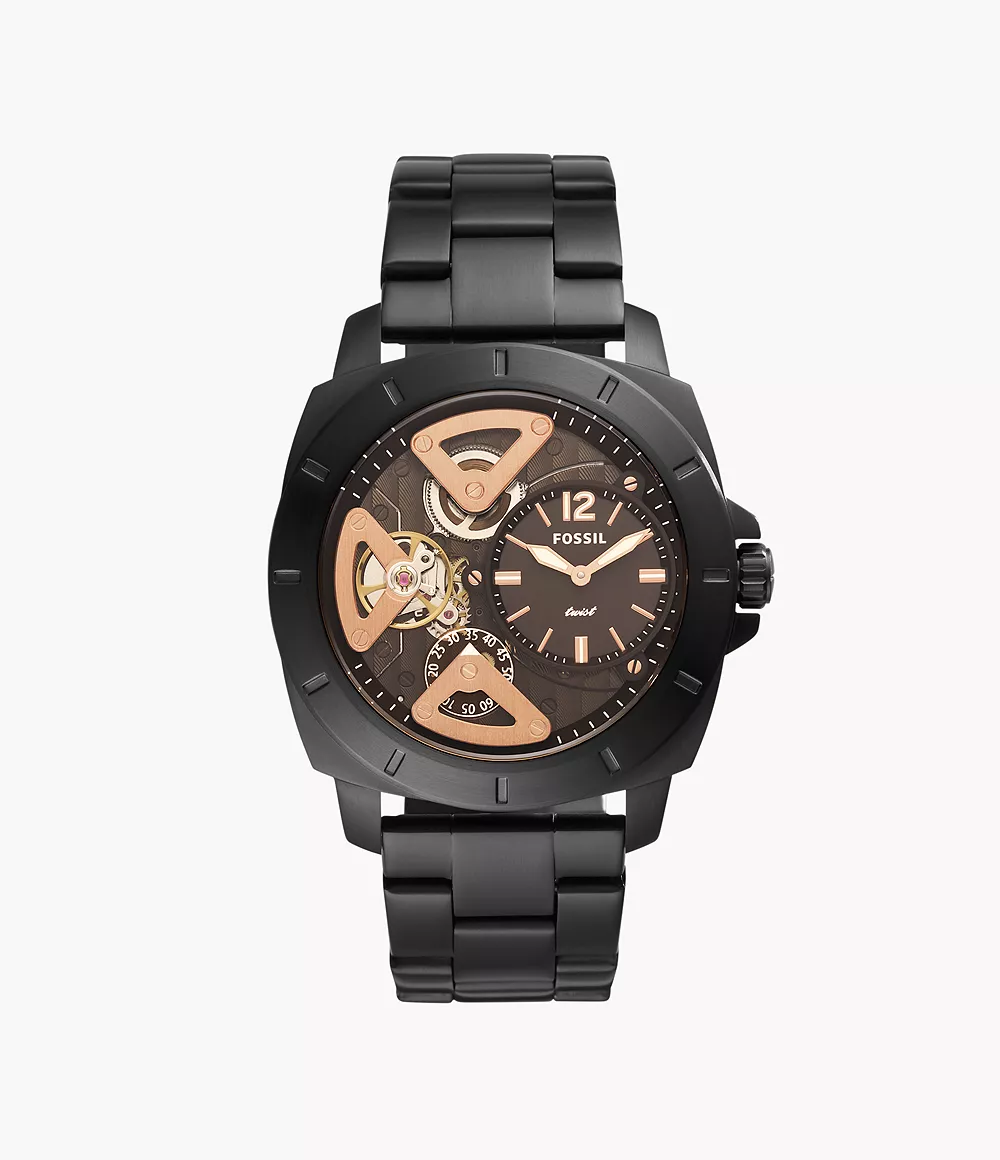 Privateer Twist Black Stainless Steel Watch
