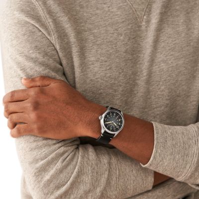 Men's Leather Watches: Shop Leather Straps & Watches for Men - Fossil