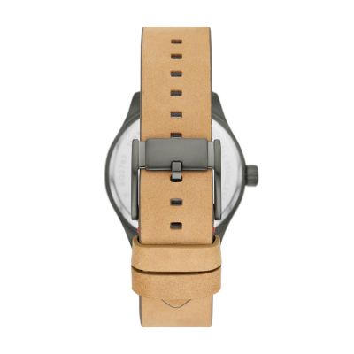 Easton Three-Hand Tan Leather Watch - BQ2792 - Fossil