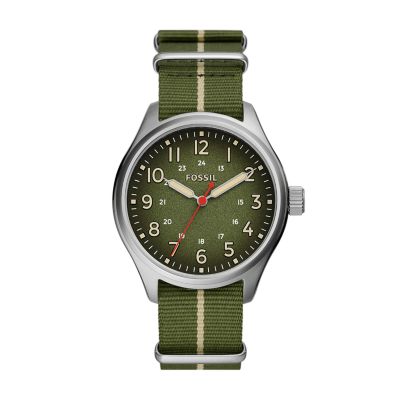 Easton Three Hand Green and Khaki Nylon Watch