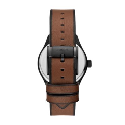 Fossil on sale leather watch