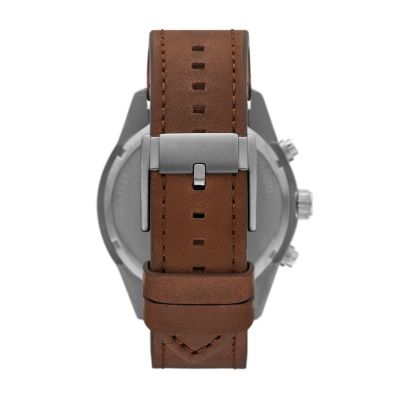 Brox Multifunction Brown Leather Watch