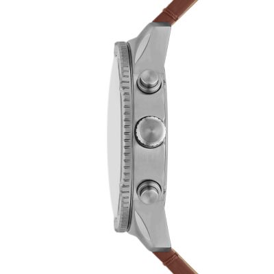 Brox Multifunction Brown Leather Watch
