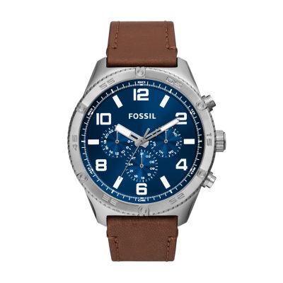 Fossil Outlet Uhr Brox Multifunktionswerk Leder braun