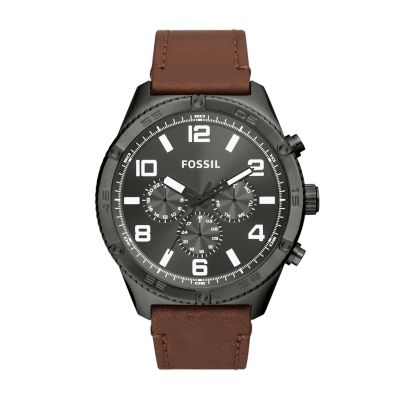 Brox Multifunction Brown Leather Watch