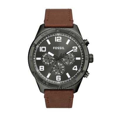 Brox Multifunction Brown Leather Watch BQ2800 Fossil