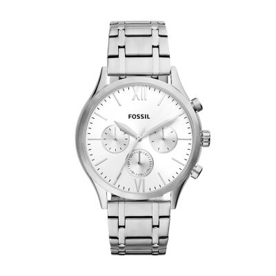 Fossil Outlet Men's Fenmore Multifunction Stainless Steel Watch - Silver