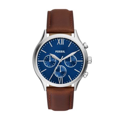 FOSSIL Neutra Moonphase Multifunction Brown Leather Watch | Mall of ...