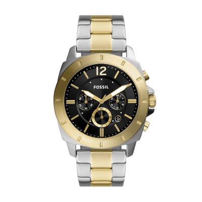 Privateer Chronograph Two Tone Stainless Steel Watch BQ2815 Fossil