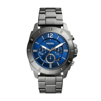 Fossil Outlet Men's Privateer Chronograph Smoke Stainless Steel Watch - Smoke