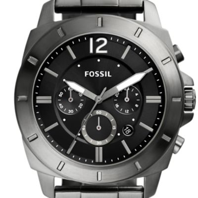 Bronson Chronograph Black Stainless Steel Watch