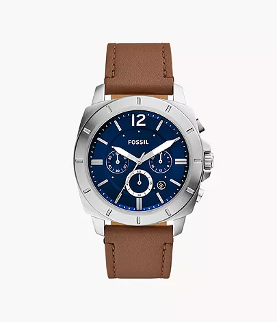 Privateer Chronograph Brown Leather WatchPrivateer Chronograph Brown Leather Watch