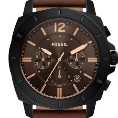 Privateer Chronograph Brown Leather Watch