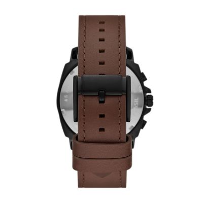 Privateer Chronograph Brown Leather Watch - BQ2820 - Fossil