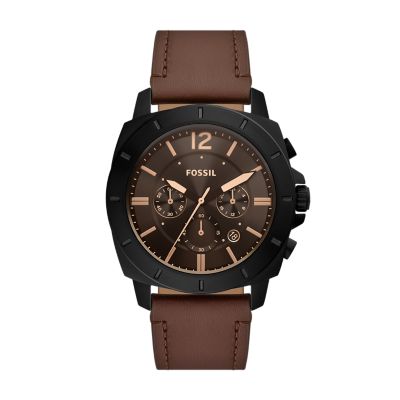 Privateer Chronograph Brown Leather Watch