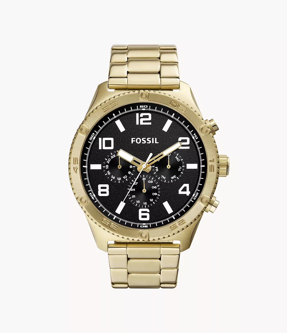 Brox Multifunction Gold-Tone Stainless Steel Watch