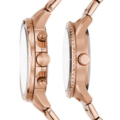 Fossil rose outlet gold watch strap