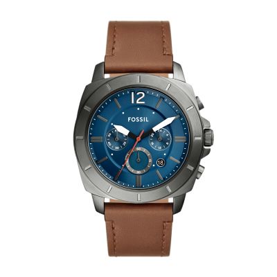 Privateer Sport Chronograph Brown LiteHide™ Leather Watch