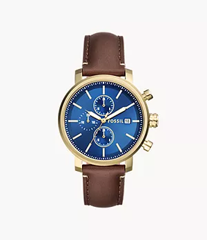 Rhett Multifunction Brown Litehide™ Leather Watch