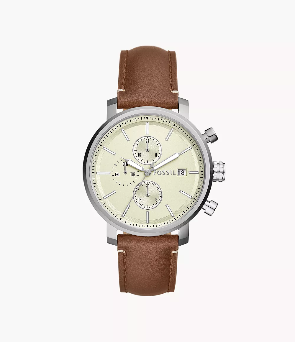 Rhett Multifunction Brown Litehidetm Leather Watch
