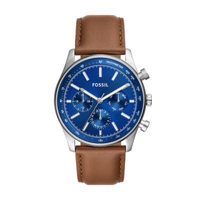 Fossil leather shop watch price