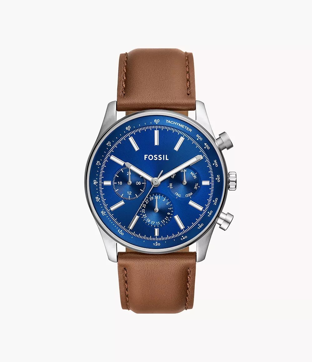 Sullivan Multifunction Brown Litehidetm Leather Watch
