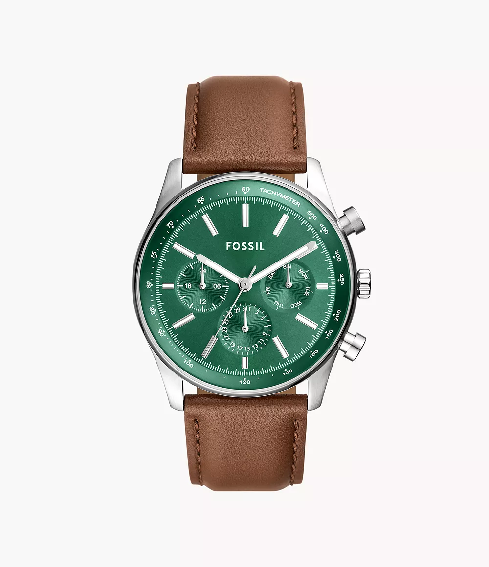 Sullivan Multifunction Brown Litehidetm Leather Watch
