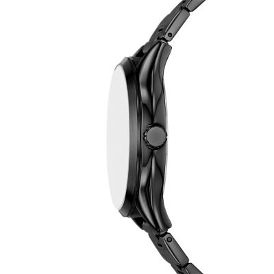 Fenmore Three Hand Black Stainless Steel Watch