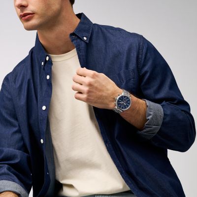 Rhett Multifunction Stainless Steel Watch and Strap Set