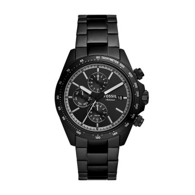 Fossil Outlet Uhr Autocross Multifunktion Edelstahl schwarz