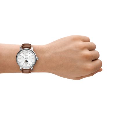 Rhett Multifunction Brown Leather Watch - BQ2908 - Fossil