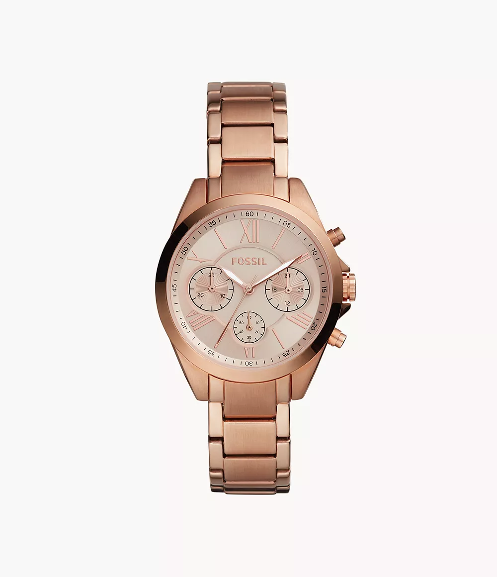 Modern Courier Midsize Chronograph Rose Gold-Tone Stainless Steel Watch Jewelry

