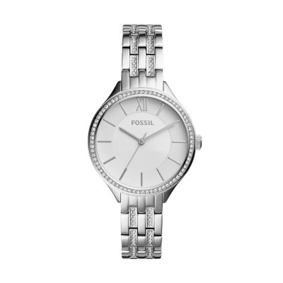 Womens Three Hand Stainless Steel Watch | Fossil.com | Three Hand ...