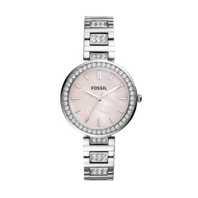Fossil Outlet Women's Karli Three-Hand Stainless Steel Watch - Silver