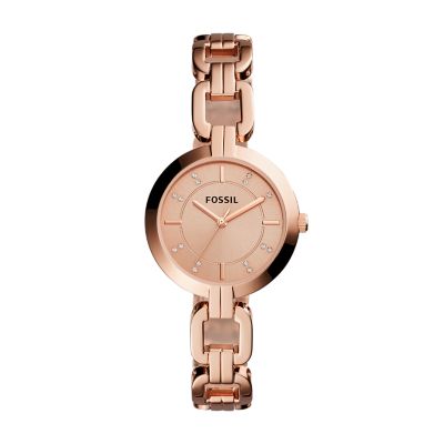 Kerrigan Three-Hand Rose Gold-Tone Stainless Steel Watch