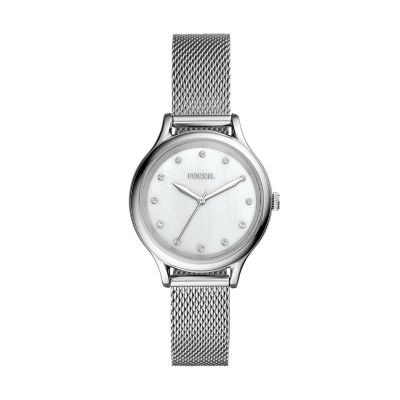 Laney Three-Hand Stainless Steel Watch Jewelry