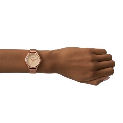 Laney Three-Hand Rose Gold-Tone Stainless Steel Watch