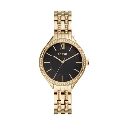 Suitor Three-Hand Gold-Tone Stainless Steel Watch