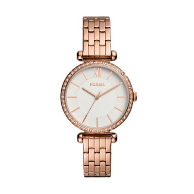 Tillie Three Hand Rose Gold Tone Stainless Steel Watch